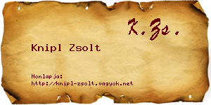 Knipl Zsolt névjegykártya